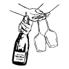Bar éphémère - Bouteille de champagne